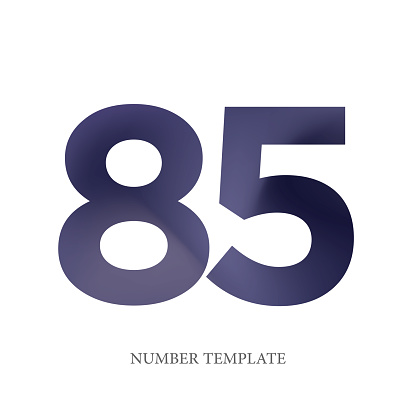 Number 85.Anniversary stock illustration. Number template design vector illustration.