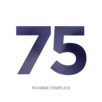 Number 75.Anniversary stock illustration. Number template design vector illustration.