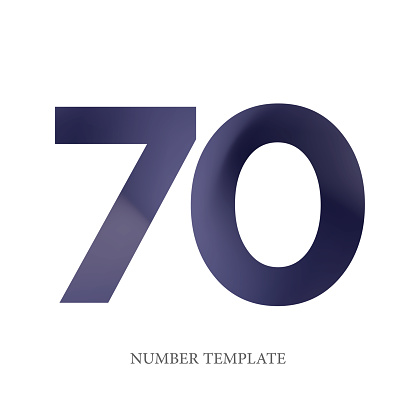 Number 70.Anniversary stock illustration. Number template design vector illustration.