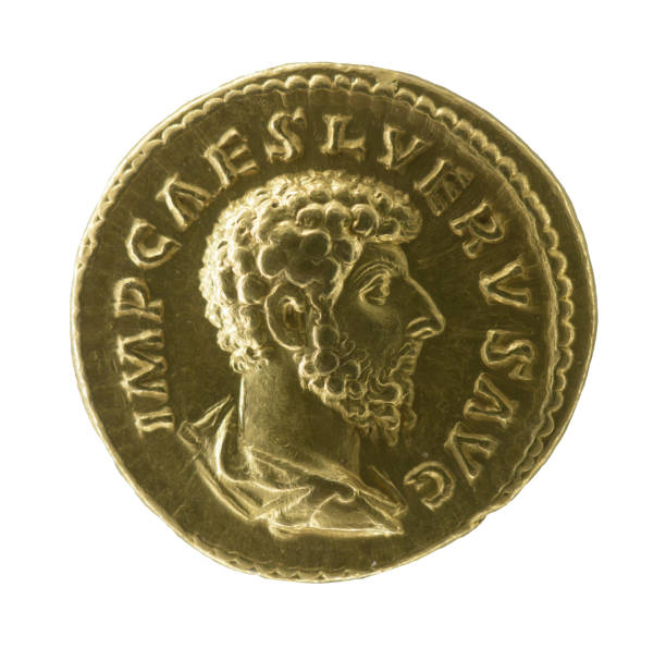 istock Lucius Aurelius Verus  -  Roman emperor. Aureus 2148822936