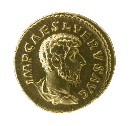 Lucius Aurelius Verus  -  Roman emperor. Aureus with the profile of the emperor