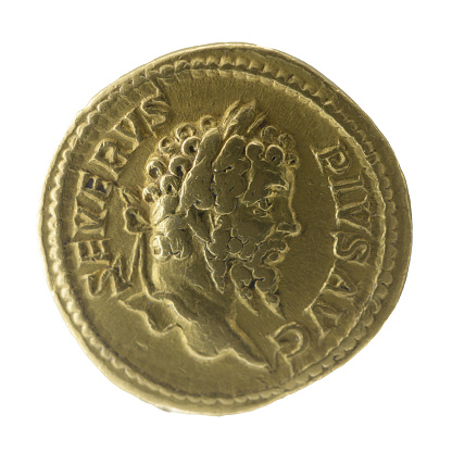 Lucius Septimius Severus, Roman emperor. Aureus with the profile of the emperor