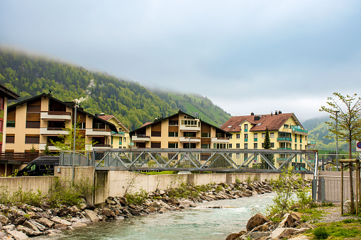 Landscape of Titlis mountain village, Switzerland