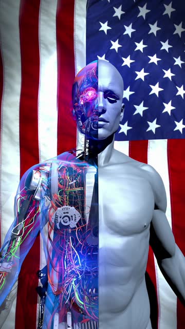 Artificial Intelligence American Superhero Robot