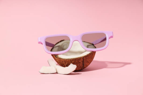 istock Composition for summer concept with coconut on pink background 2148827094