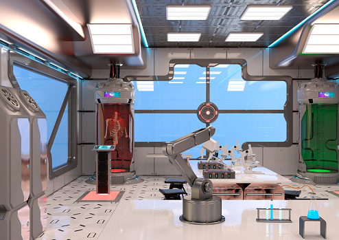 Dcience Fiction Lab 3d Rendering Science Fiction Laboratory Stock Photo - Download Image ...