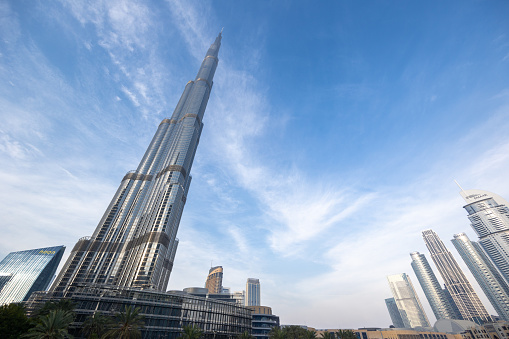 Dubai, United Arab Emirates - March 31, 2024 : Burj Khalifa in Dubai, United Arab Emirates. It is the world's tallest structure.