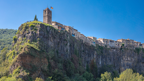 Castellfollit de la Roca - a village on a rock in Catalonia, Spain