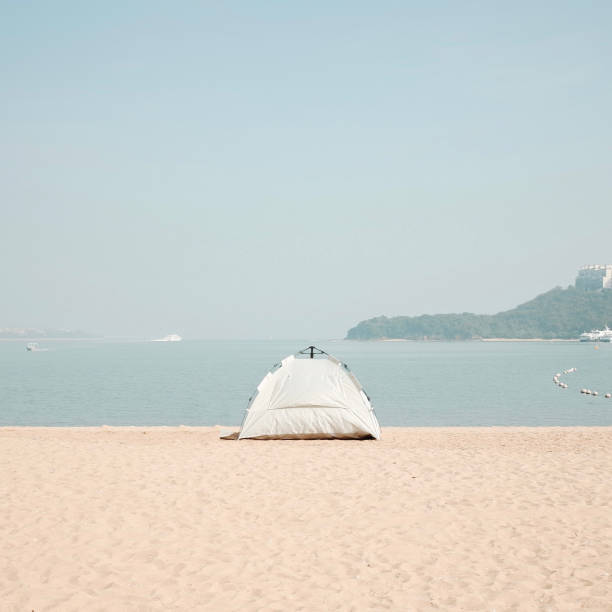 White tent on the beach