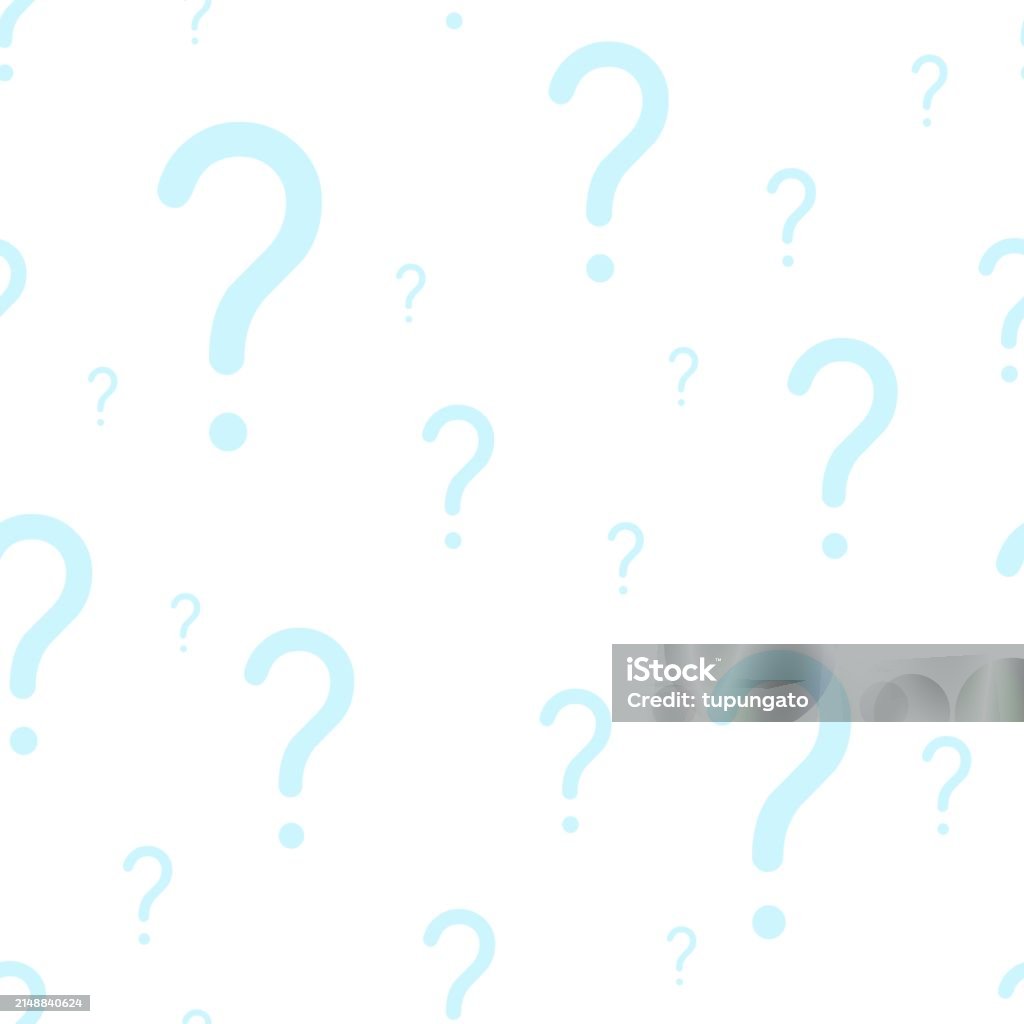 Question Marks Texture Seamless Vector Blue Pattern Stock Illustration ...