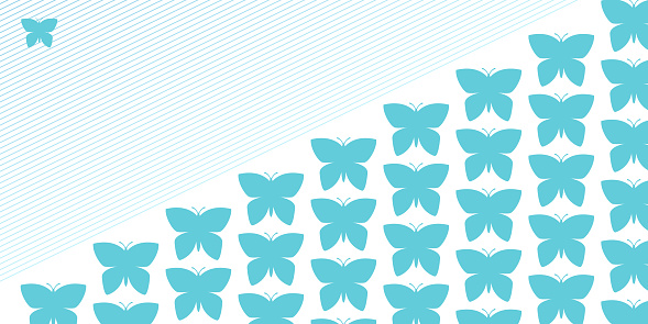 Blue Butterflies Web Banner Template