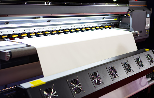 Hybrid digital textile printer. Dye sublimation printing machine.