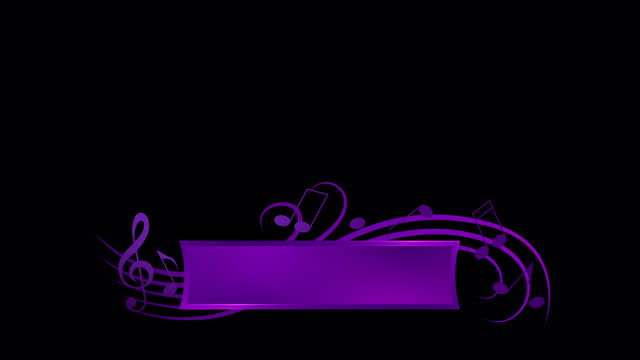 Music lower third purple animation