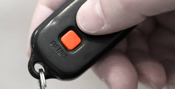 Panic Button on Key Fob for Car Safety System on Keys