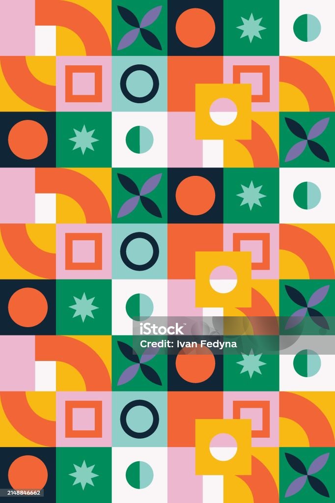 Geometric Pattern Simple Shapes Stock Illustration - Download Image Now ...