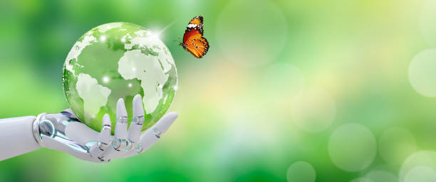 istock Artificial Intelligence, World mental health and World earth day. Saving environment and World Ecology Concept. 2148848270