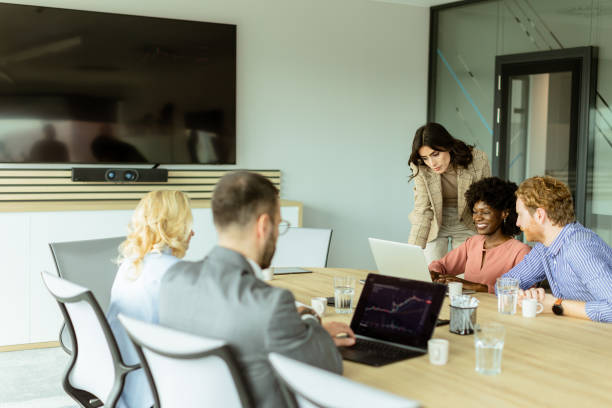 istock Diverse team engaging in strategic planning during bright daytime office meeting 2148848857