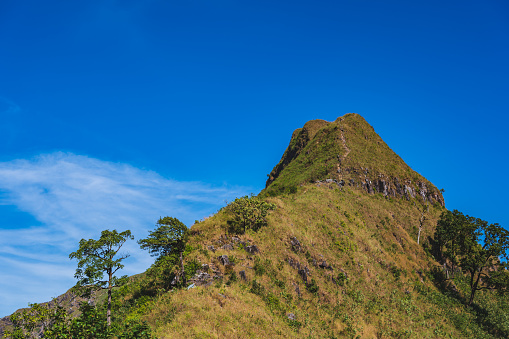 Landscape mountain view of khao chang phueak mountian.Thong Pha Phum National Park's highest mountain is known as Khao Chang Phueak