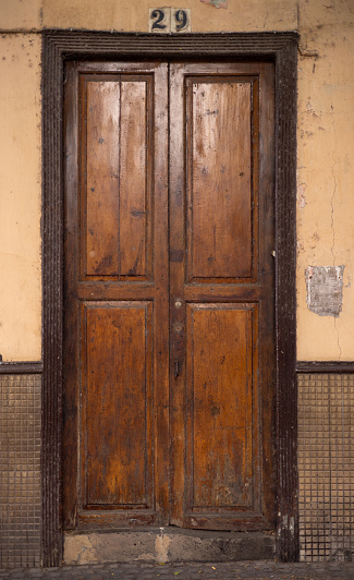 old wooden vintage door