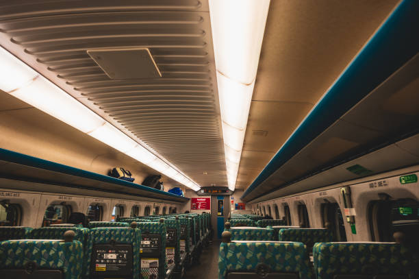 Taiwan.kaohsiung 12.2.2023 Standard carriage seat area for Taiwan High Speed Rail