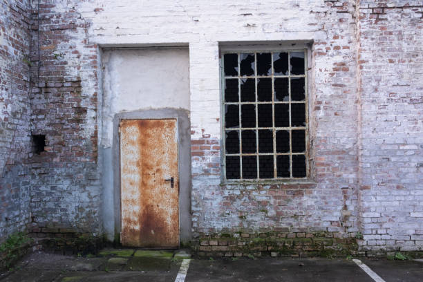 abandoned derelict store with shop window