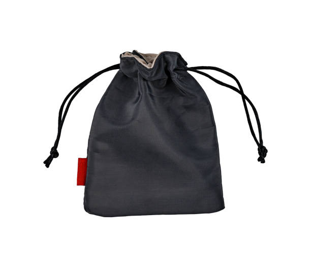istock Dark gray nylon bag isolated on white background. 2148855233