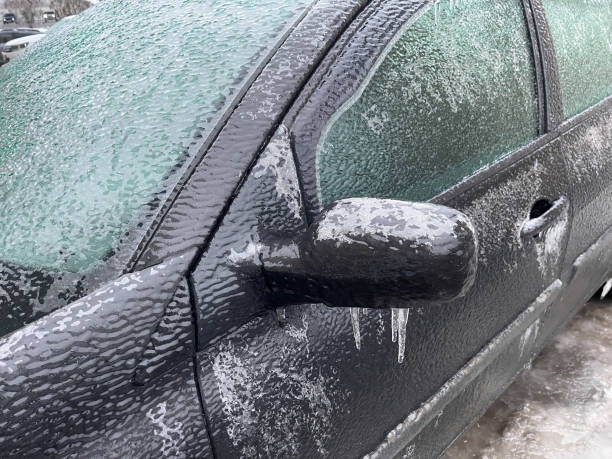 istock A car covered in ice after a freezing rain. 2148855304