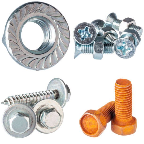 istock Collage of screws and bolts on white background 2148859979