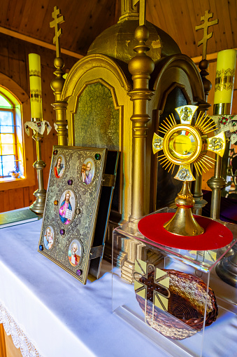 Interior of Greek Catholic Church, Olchowiec, Magurski Park Narodowy, Lesser Poland Voivodeship, Poland