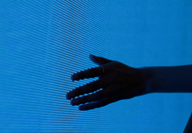 Human fist with black background and negative space, Alcoy, Spain