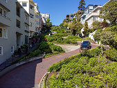 Aerial view of Lombard Street
