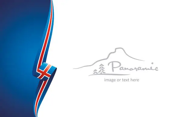 Vector illustration of Iceland abstract brochure cover poster background vector