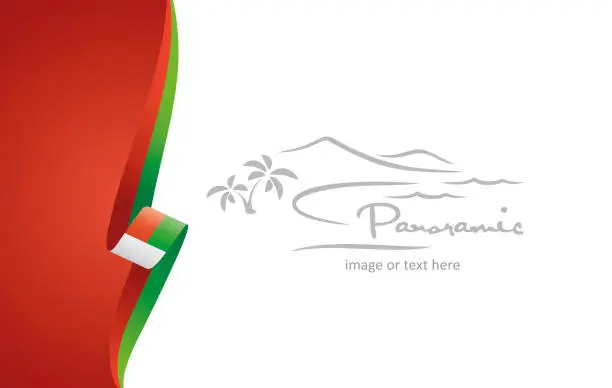 Vector illustration of Madagascar abstract flag brochure cover poster background vector