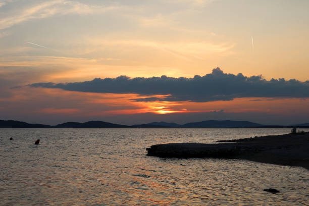 Sunset. Beautiful sunset in Croatia Adriatic