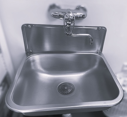 Wall-mounted stainless steel sink