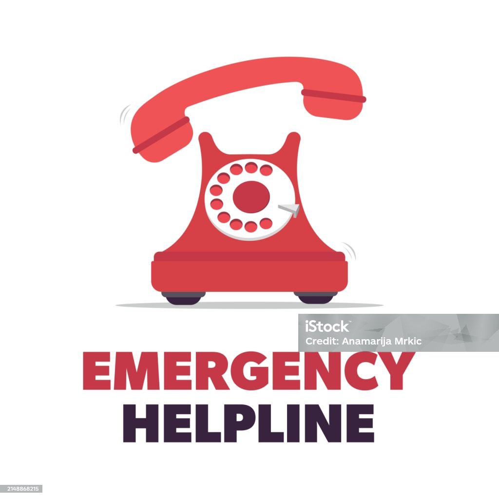 Phone Call Ringing Emergency Emergency Helpline Telephone Ringing Customer Emergency Support Stock ...