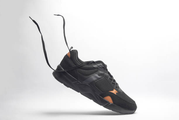 istock Sport sneakers with flying laces on a white background 2148868681
