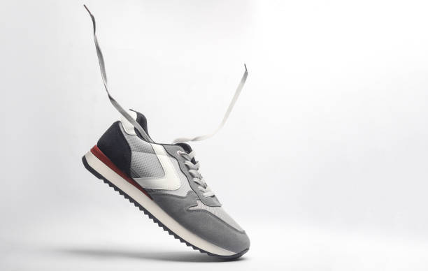 istock Sport sneakers with flying laces on a white background 2148868690