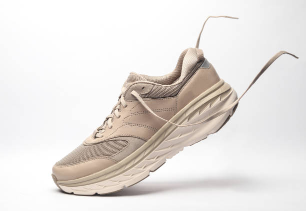 istock Sport sneaker with flying laces on a white background 2148868702