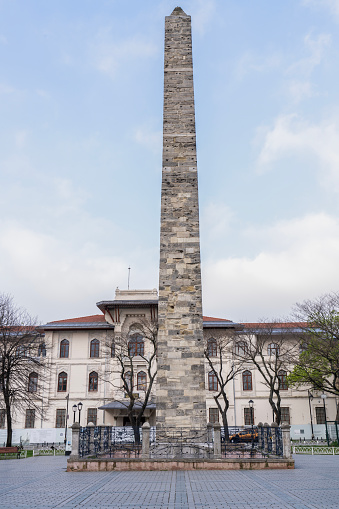 The Walled Obelisk or Masonry Obelisk in Sultanahmet Square in Istanbul, Turkey.