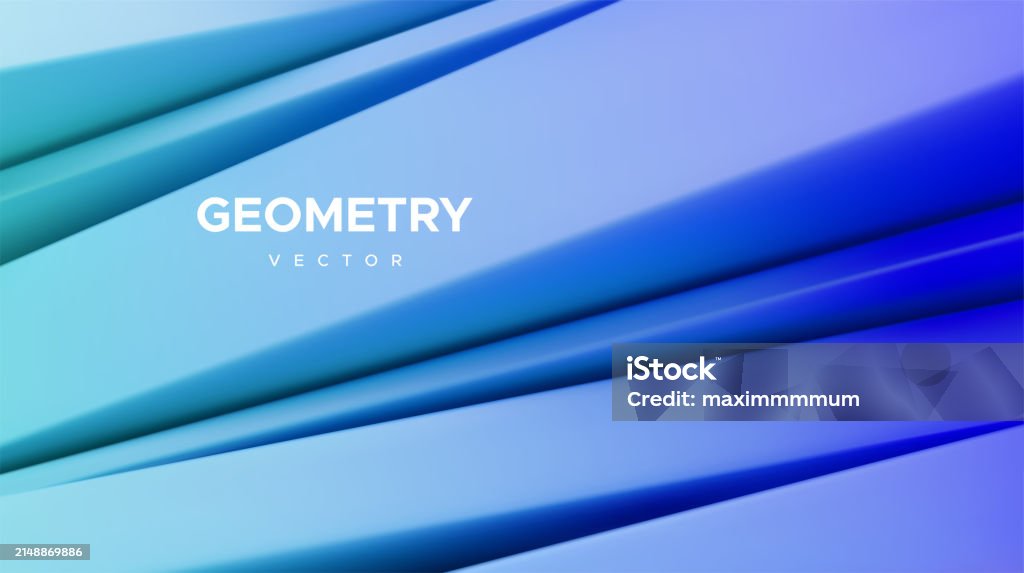 Gradient Vector Geometry 3d Gradient Blue Abstract Background Geometry Shift Slanted Shapes ...