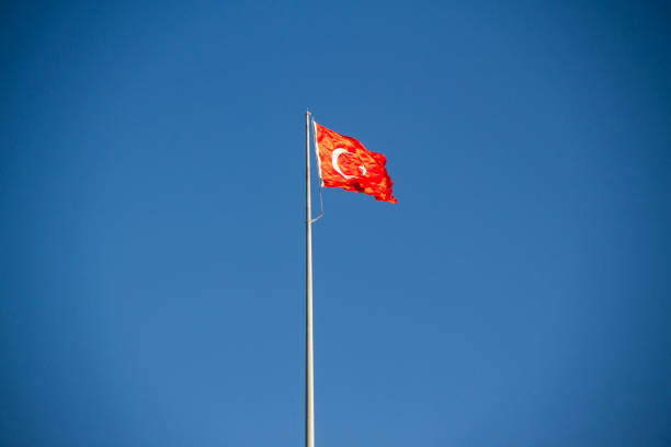 Waving flag of Turkey