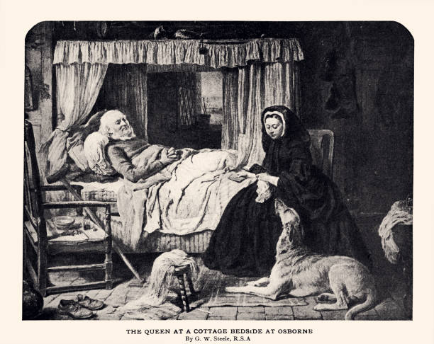 istock QUEEN VICTORIA AT A COTTAGE BEDSIDE AT OSBORNE (XXXL) 2148873680