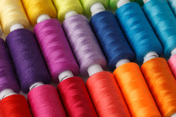 istock Set of colorful spools of thread 2148878488