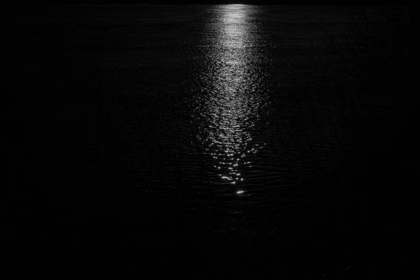 the sun above the water and a sunny path on the river