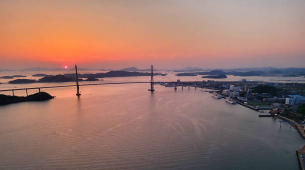 istock Mokpo Bridge at sunset 2148888383