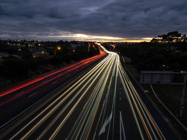 istock Heavy traffic on city freeway at dusk 2148889048