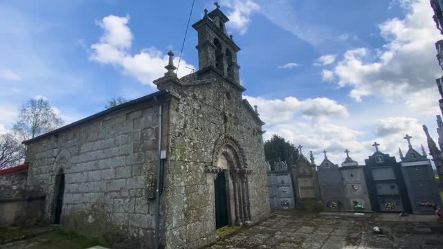 Antique San Bartolomeu Church in Sarreaus, Galicia, Spain