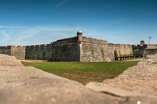 Castillo de San Marcos National Monument historic fort on Matanzas Bay in St. Augustine Florida