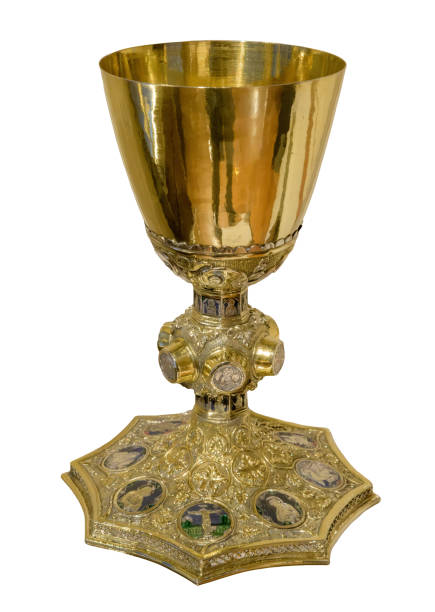 istock A chalice (cup, goblet, cauldron) is a vessel for Christian worship 2148892449